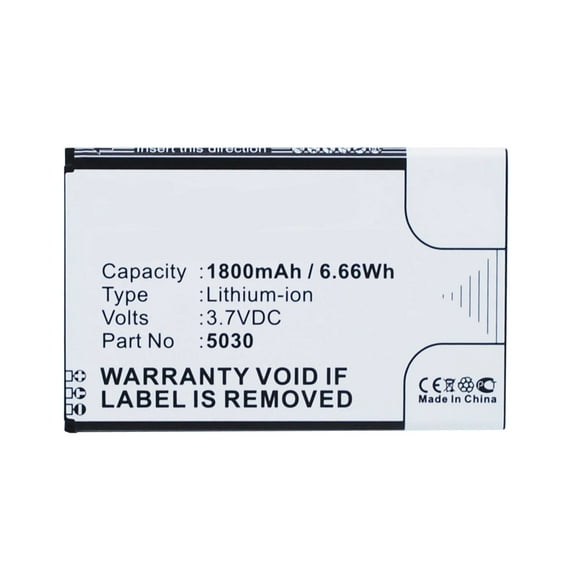Batteries N Accessories BNA-WB-L3695 Cell Phone Battery - Li-Ion, 3.7V, 1800 mAh, Ultra High Capacity Battery - Replacement for Wiko 5030 Battery