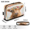 thumbnail image 3 of Pencil Bag with Magnetic Foldable Base Large Capacity Stand-Up Pencil Case Durable Nylon Pen Pouch Small Highland Cattle, 3 of 7