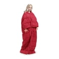 thumbnail image 2 of Madison Park Hadly 62x68" Plush Polyester Wearable Multipurpose Throw - Red, 2 of 10