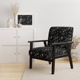 thumbnail image 2 of Designart "Hollywood Diamond Glamour In Monochrome" Black Glam Upholstered Accent Chair - Glam Arm Chair For Bedroom, 2 of 5