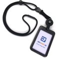 thumbnail image 1 of Lanière Breakaway Porte-Badge d'Identité Rétractable Robuste avec Porte-Cartes d'Identité en Plastique Dur, Noir, 1 of 4