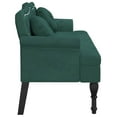 thumbnail image 3 of vidaXL Bench with Cushions Dark Green 120.5x65x75 cm Velvet, 3 of 6