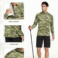 thumbnail image 5 of Hoodies for Men UPF 50+ Sun Protection Camouflage Hoodie Long Sleeve Fishing Hiking Shirt with Face Mask M, 5 of 7