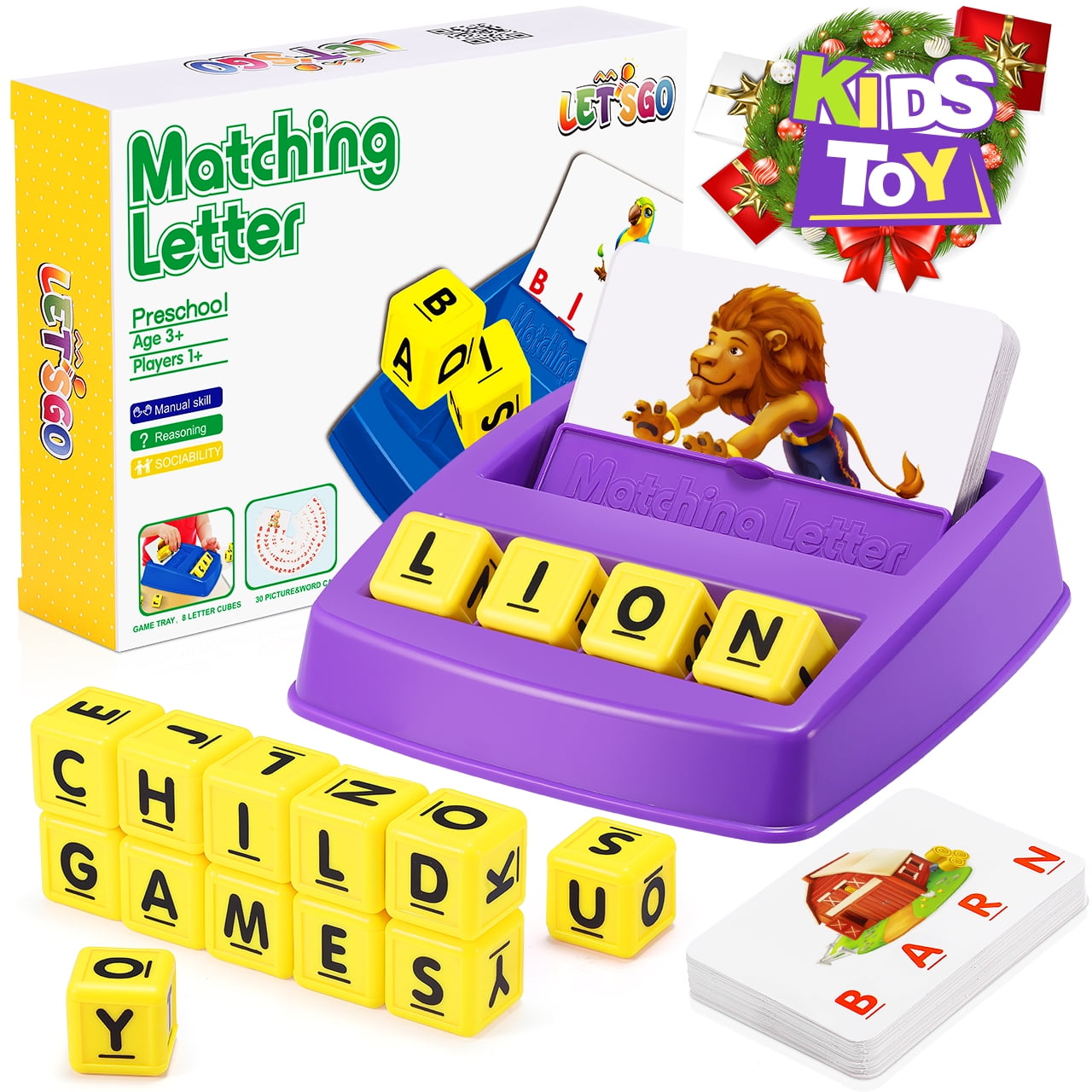 Matching Letter Game for Kids,Educational Toys for 5-7 Year Old,Spelling  Learning Flash Cards with Alphabet Numbers,Preschool Toys for Boys Girls  Age 3-8 - Walmart.com
