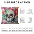 thumbnail image 5 of COMIO Pillow Cover Watercolor Flower Peony Pen Boho Skull Pattern Throw Pillow Case Cushion Cover Pillowcase for Sofa Home Bed Decorative, 5 of 5