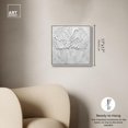 thumbnail image 5 of Engrained Wings Canvas Elegant White Gold Wall Art by Art Remedy, Silver Frame, 16" x 16", 5 of 7