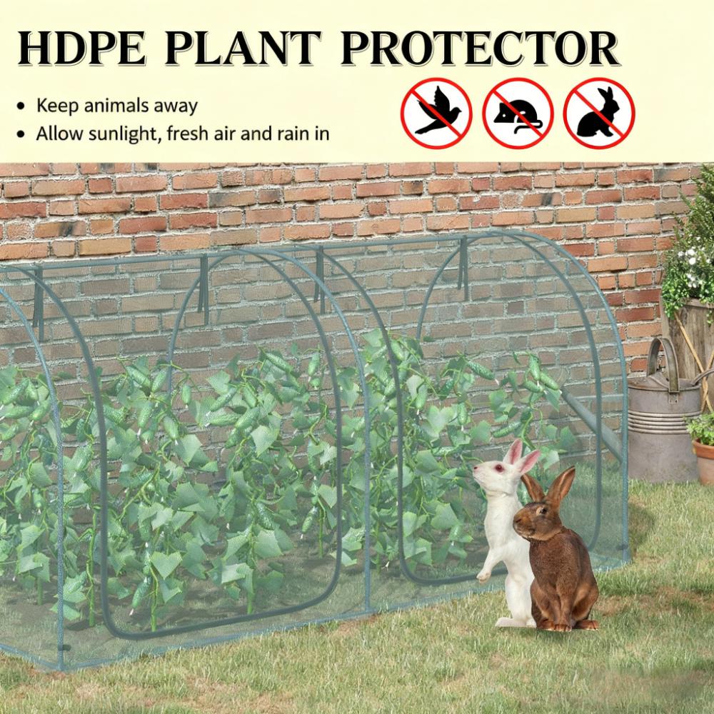Plant Protection Tent, Crop Cage with Two Zippered Doors,Storage Bag and Ground Stakes