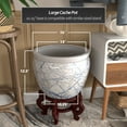 thumbnail image 4 of Red Lantern 16" Abstract Blue & Silver Porcelain Fishbowl Planter, 4 of 7