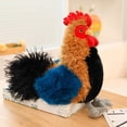 thumbnail image 4 of Simulated Rooster Stuffed Animal Doll 11.8in Squishy Hen Plush Toy Decor- Fun Farm Animals, 4 of 5