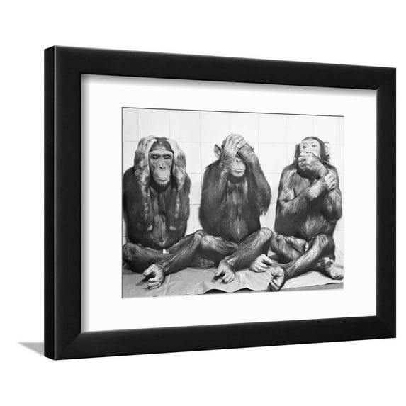 Hear No Evil, See No Evil, Speak No Evil Framed Print Wall Art Sold by Art.Com