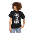 thumbnail image 2 of DJH Apparel | God Is Able Inspirational Christian Unisex T-shirt, 2 of 6