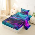 thumbnail image 2 of Manfei Speed Car Twin Sheets,Stormy Sky Bedding,Purple,3-Piece,1 Fitted Sheet and 1 Pillowcase, 2 of 6