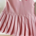 thumbnail image 5 of Pleated Dresses for Girls Sleeveless Size 2-13 Toddlers Teens Cute Color-Block Pullover Button Collared Soft Tennis Athletic Dress, 5 of 5