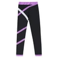 thumbnail image 4 of YiZYiF Kids Girls Color Block Dance Sports Pants Gymnastics Athletic Leggings,Sizes 6-14, 4 of 6