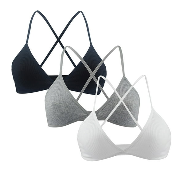 3PC Sports Bras For Women High Support Large Bust Women Deep V Bralette