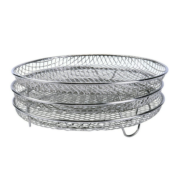 Cateissary Freidora de aire Universal para freír, cocinar al vapor, parrilla deshidratadora, estante reutilizable, apilable, accesorio de utensilios de Herramientas y accesorios para hornear Cateissary HA084145-00