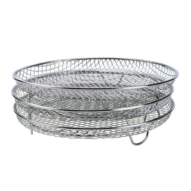 Cateissary Freidora de aire Universal para freír, cocinar al vapor, parrilla deshidratadora, estante reutilizable, apilable, accesorio de utensilios de Herramientas y accesorios para hornear Cateissary HA084145-00