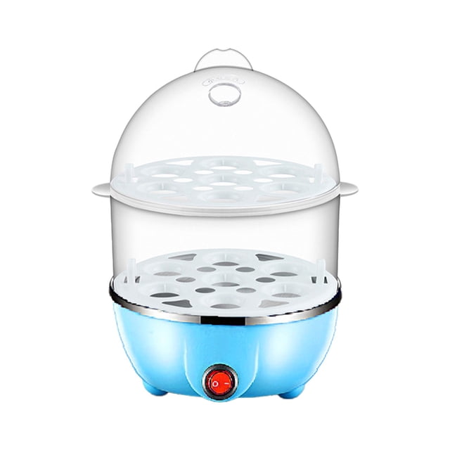 MOQIN Double Tier Egg Cooker, Electric Egg Cooker Boiler Maker Soft, Medium or Hard Boil, 14 Egg Capacity Two Layer Egg Maker,Egg Steamer,With Automatic Shut Off,Noise Free