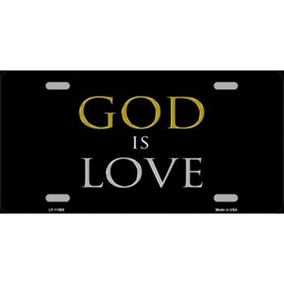 God Is Love Metal License Plate