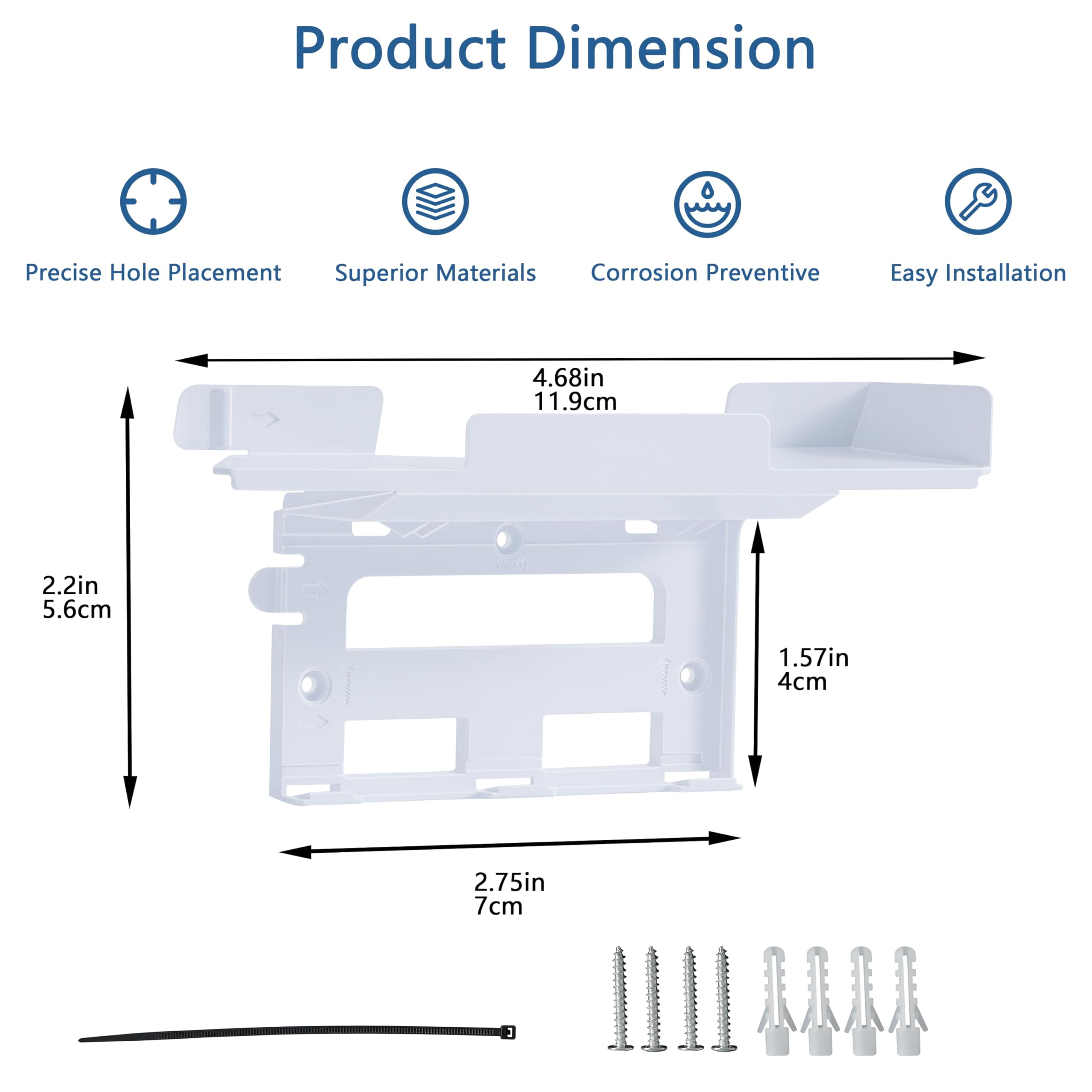 3 Router Mount: 2 in 1 V3 Router Mounting Kit and Power Supply Brackets Holder, Internet Kit 3 & V3, Space Saving - White