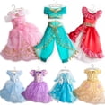 thumbnail image 2 of Disfraz de princesa Disney para niña, Reina de la nieve, Elsa, Anna, vestido de fiesta de cumpleaños, vestido de fantasía de Halloween, Cenicienta, Rapunzel, 2 of 5
