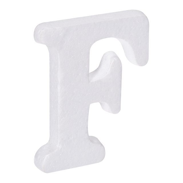 Unique Bargains Foam Letters F Letter EPS White Polystyrene Letter Foam 100mm/4 Inch for Crafts, Wedding, Party Decoration