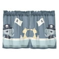 thumbnail image 7 of Yayeee Kitchen Curtains Tier Pair Light Filtering 27"x36" Rod Pocket Short Cafe Window Panel, Cute Animals, 7 of 7