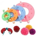 thumbnail image 4 of 8pcs 4 Sizes Pompon Set Appareil Bommel Pom Pom Maker Clover Ball Weaver O4B9, 4 of 6