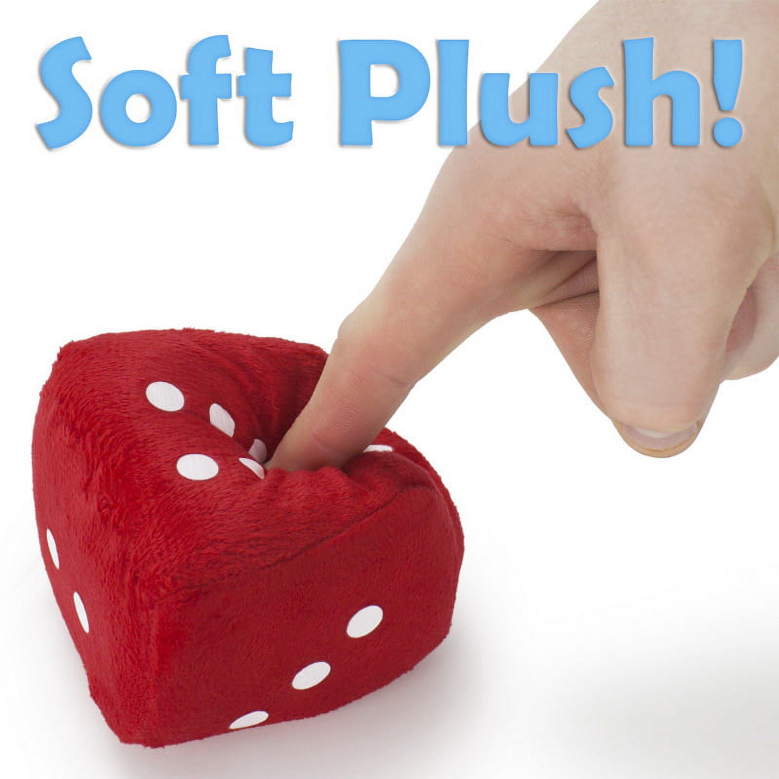 Brybelly Holdings MDIC-001 Pair of Red 3 in Hanging Fuzzy Dice