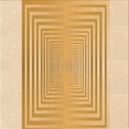 thumbnail image 1 of Ahgly Company Machine Washable Indoor Square Transitional Orange Area Rugs, 5' Square, 1 of 7