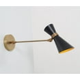 thumbnail image 3 of Stilnovo Style Single Light Articulated Peggy Wall Lamp Mid-Century Modern Brass Sconce, 3 of 8