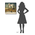 thumbnail image 4 of Global Gallery's 'White Doodle on Bike Christmas' By Ryan Fowler Stretched Canvas Wall Art, 4 of 4