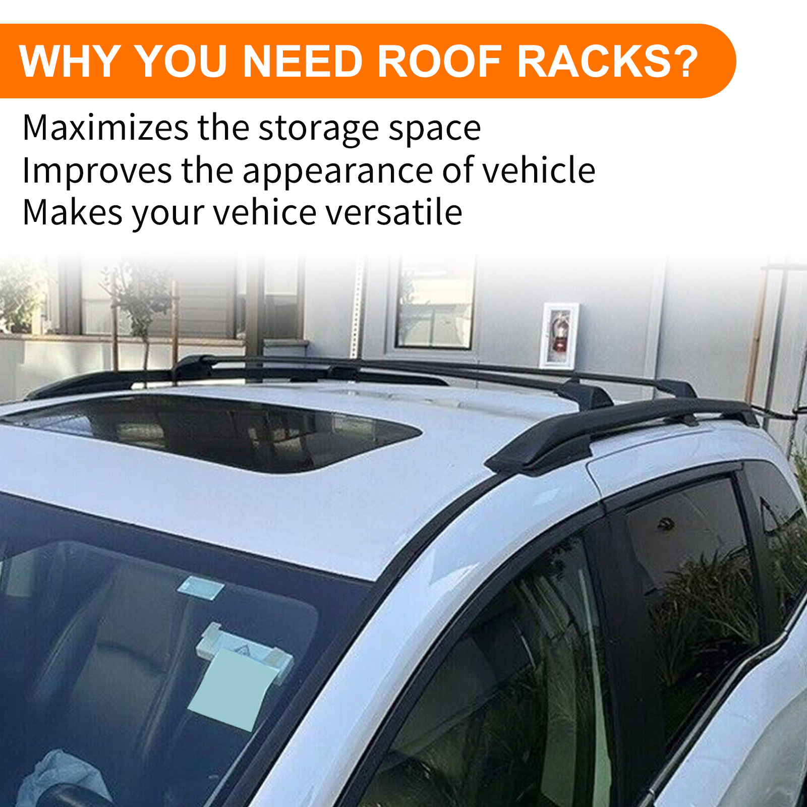 Kojem Roof Side Rail Rack Fit for 2018-2023 Honda Odyssey Aluminum Roof Rail Rack Cross Bars Rooftop Luggage Cargo Carrier Kayak Canoe