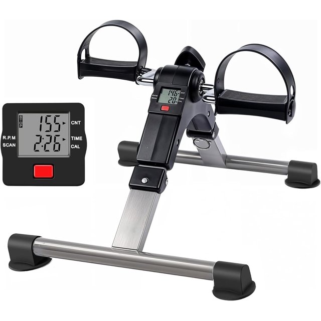 Mini Exercise Bike Pedal Exerciser with LCD Monitor for Leg and Arm Exercise Visit the Stanz Store