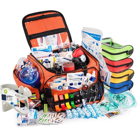 Scherber First Responder Bag | Fully-Stocked Professional Advanced EMT/EMS Trauma Kit