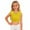 1-Yellow393, variant on Kiijoy Toddler Girls Shiny Sleeveless Crop Top Party Dance Stretch Tank Tops, Sizes 2-5