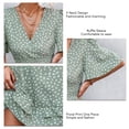 thumbnail image 4 of Vestido de una pieza Nikou estampado floral con mangas con volantes verde M, 4 of 5