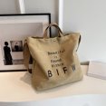 thumbnail image 1 of Bolso de mano de lona para mujer, Bolso mensajero de lona de gran capacidad, Bolso de trabajo de viaje Simple, 1 of 8