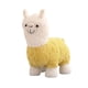 thumbnail image 3 of Reposapiés de animal Banco de alpaca de peluche Taburete portátil para niños Reposapiés otomano de animal Amarillo, 3 of 9