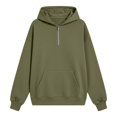 thumbnail image 6 of Wxolcjlv Solid Quarter Zip Hoodies for Women Long Sleeve Pullover Tops, 6 of 6