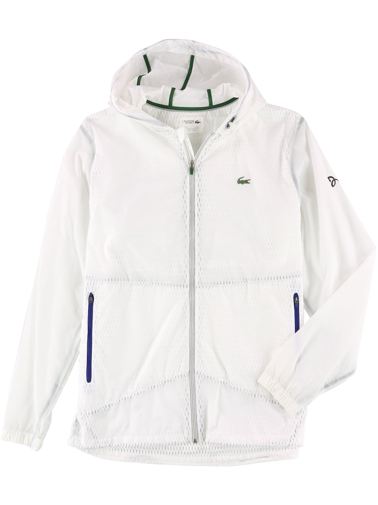white lacoste puffer jacket