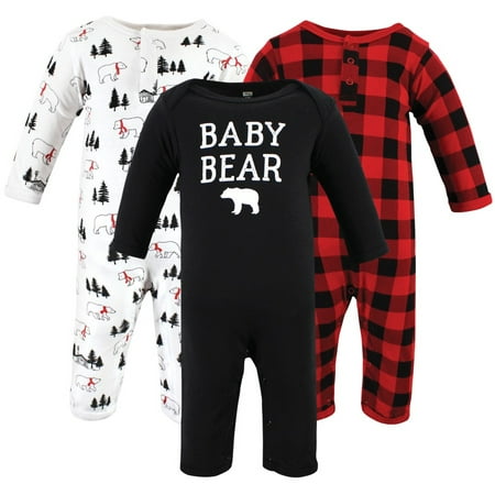 

Hudson Baby Unisex Baby Cotton Coveralls Buffalo Plaid Bear 9-12 Months