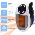 thumbnail image 3 of Calentador cibernético Snmubt, calentador de aire ultra enchufable, mini calefactor de 500 W para interiores, mini calefactor para escritorio de oficina, calentador de aire ultra portátil con LED y, 3 of 8