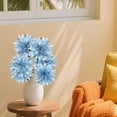 thumbnail image 3 of Realistic Blue Artificial Sea Anemone Flowers, Fake Silk Plastic Flower Bush for Home, Wedding and Party Floral Arrangements, Vibrant Blue Faux Flowers that Add Color to Decor, 24in, Blue, 3 of 6