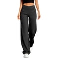 thumbnail image 2 of TAGOLD Womens Yoga Full Length Pants Solid Color High Stretch Pocket Fitness Work Casual Pants, 2 of 5
