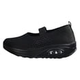 thumbnail image 4 of Mules for Women 2026 Backless Walking Sneakers Mesh Air Cushion Orthopedic Arch Support Slip on Shoes Breathable Closed Toe Slides Black Size 6.5, 4 of 4