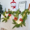 thumbnail image 1 of Christmas Artificial Pines Needles Pines Cones Red Berries And Vines With Lights And Vines Suitable For Indoor Decoration An Ideal Gift For Friendes, 1 of 5
