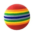 thumbnail image 1 of Fairnull Funny Pet Dog Puppy Cat Rainbow Striped Chewing Interactive Ball Teething Toy, 1 of 10