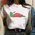 thumbnail image 3 of Linda camiseta de dinosaurio, camiseta con estampado femenino, tumblr 2021, camisetas vintage para parejas, camiseta blanca, ropa para parejas, 3 of 5
