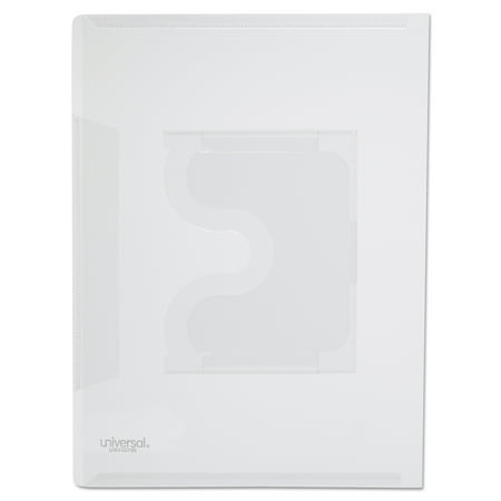 Liner Locking Folder Universal Deluxe Locking Project File with CD-ROM Holder, 9 x 12, Poly, Clear, 25/Pack -UNV50780 ()